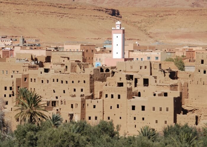 Todra Gorge canyon walls on the scenic Ouarzazate Airport transfer to Merzouga desert camp
